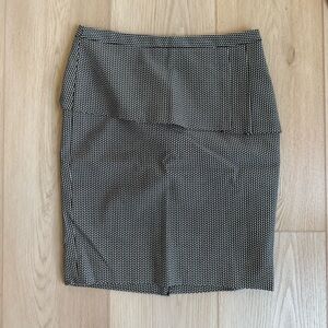 The Limited Black and White Patterned Pencil Skirt